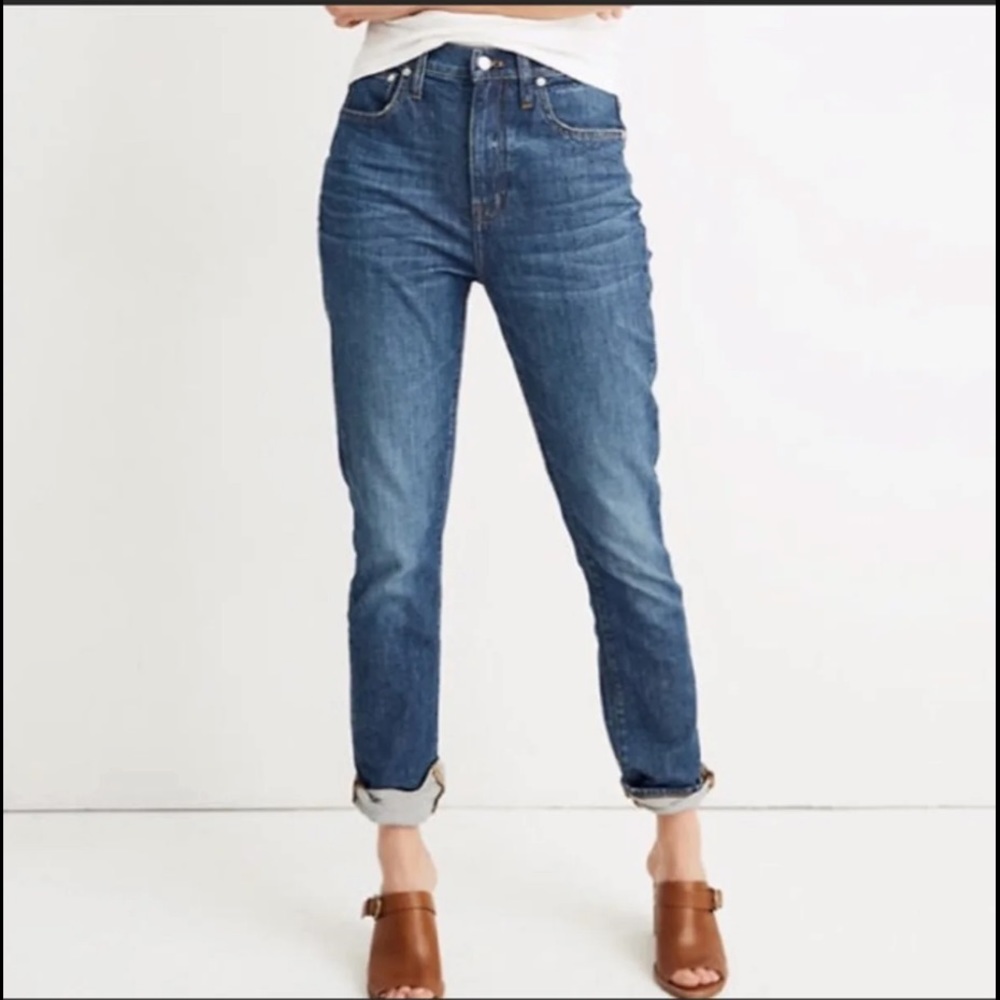 Madewell high rise crop boyfriend jean